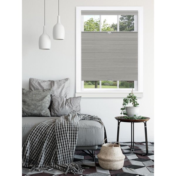 Eyecatcher 27 x 64 in. Top Down-Bottom Up Cordless Honeycomb Cellular Shade, Dove Grey EY2511849